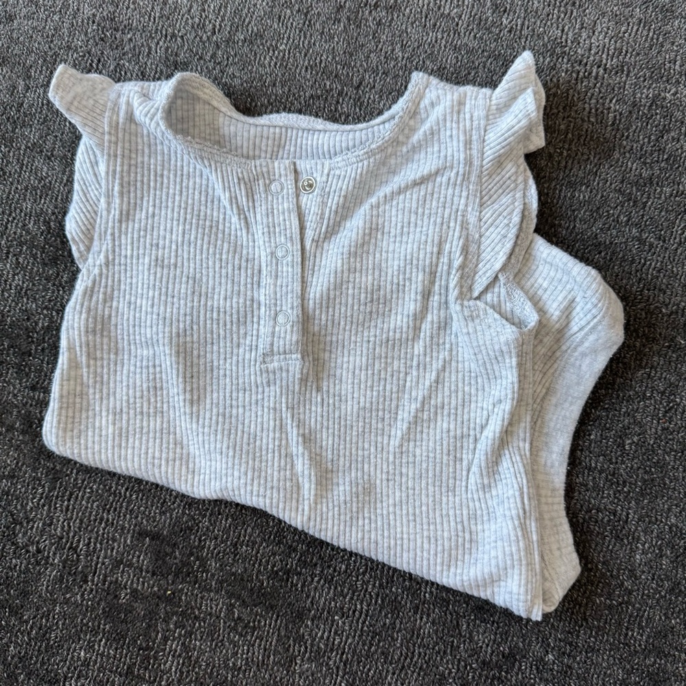 NWT Old Navy Ribbed Gray Onesie